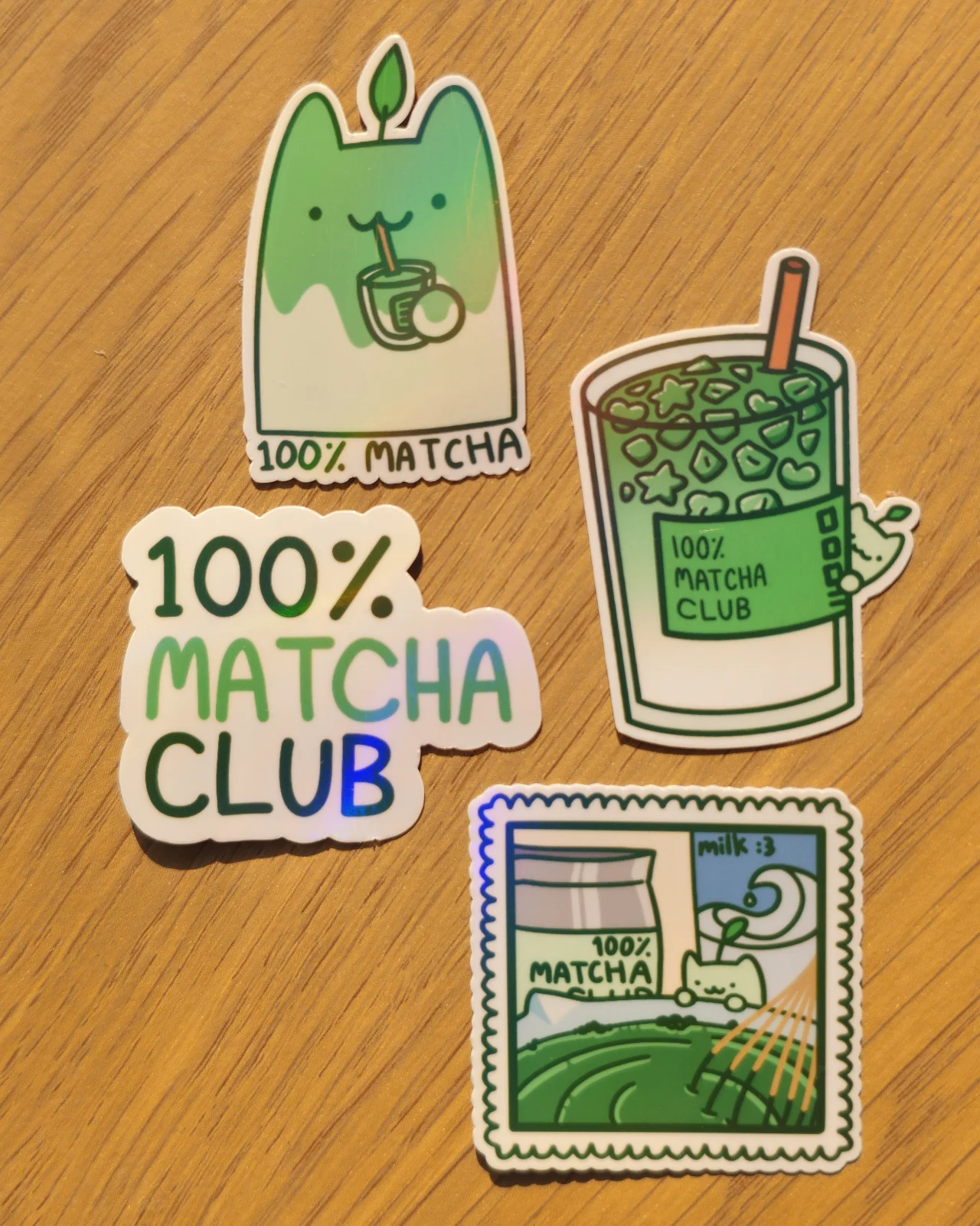 100% MATCHA CLUB Sticker Pack